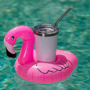 2 Inflatable Pink Flamingo Cup Holder
